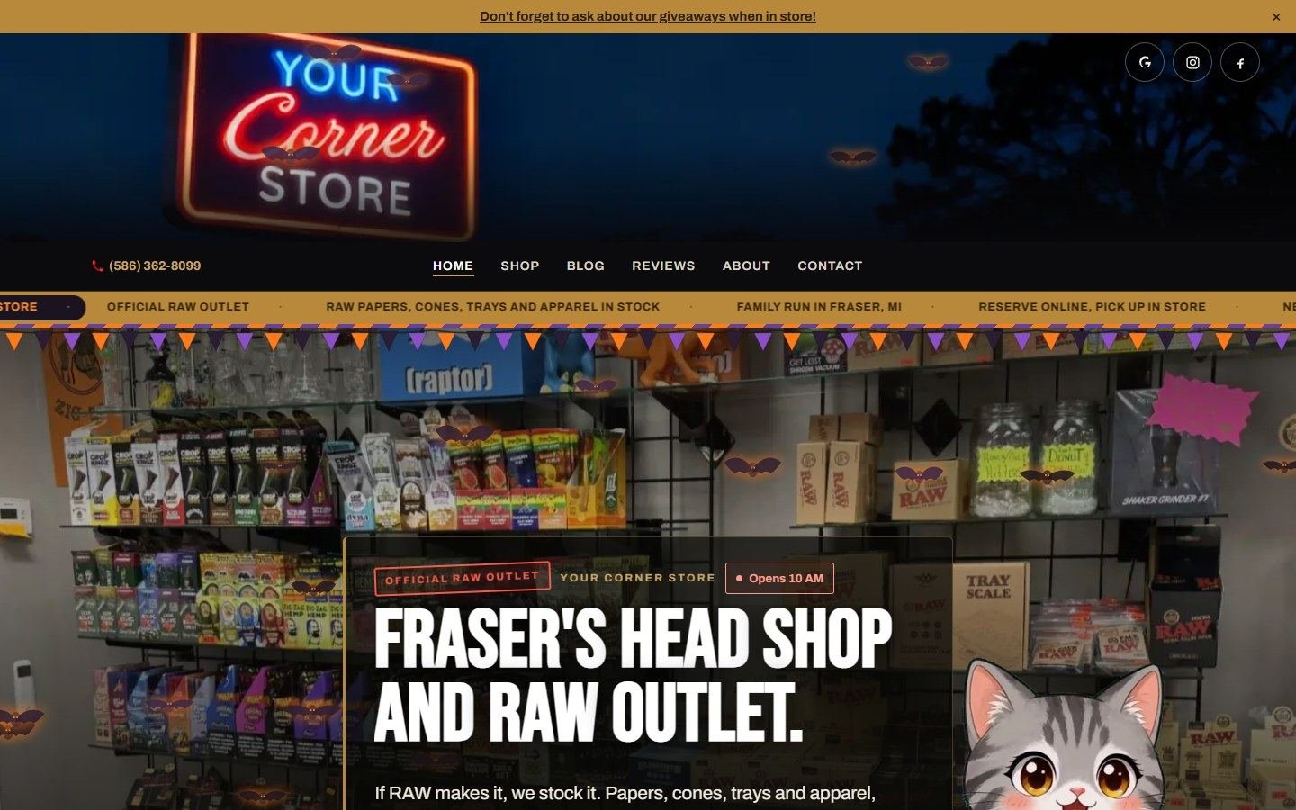 Your Corner Store website on a laptop